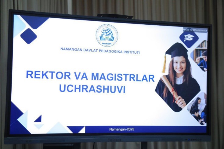 Institut rektori Bahodir Xusanovning magistrlar bilan uchrashuvi
