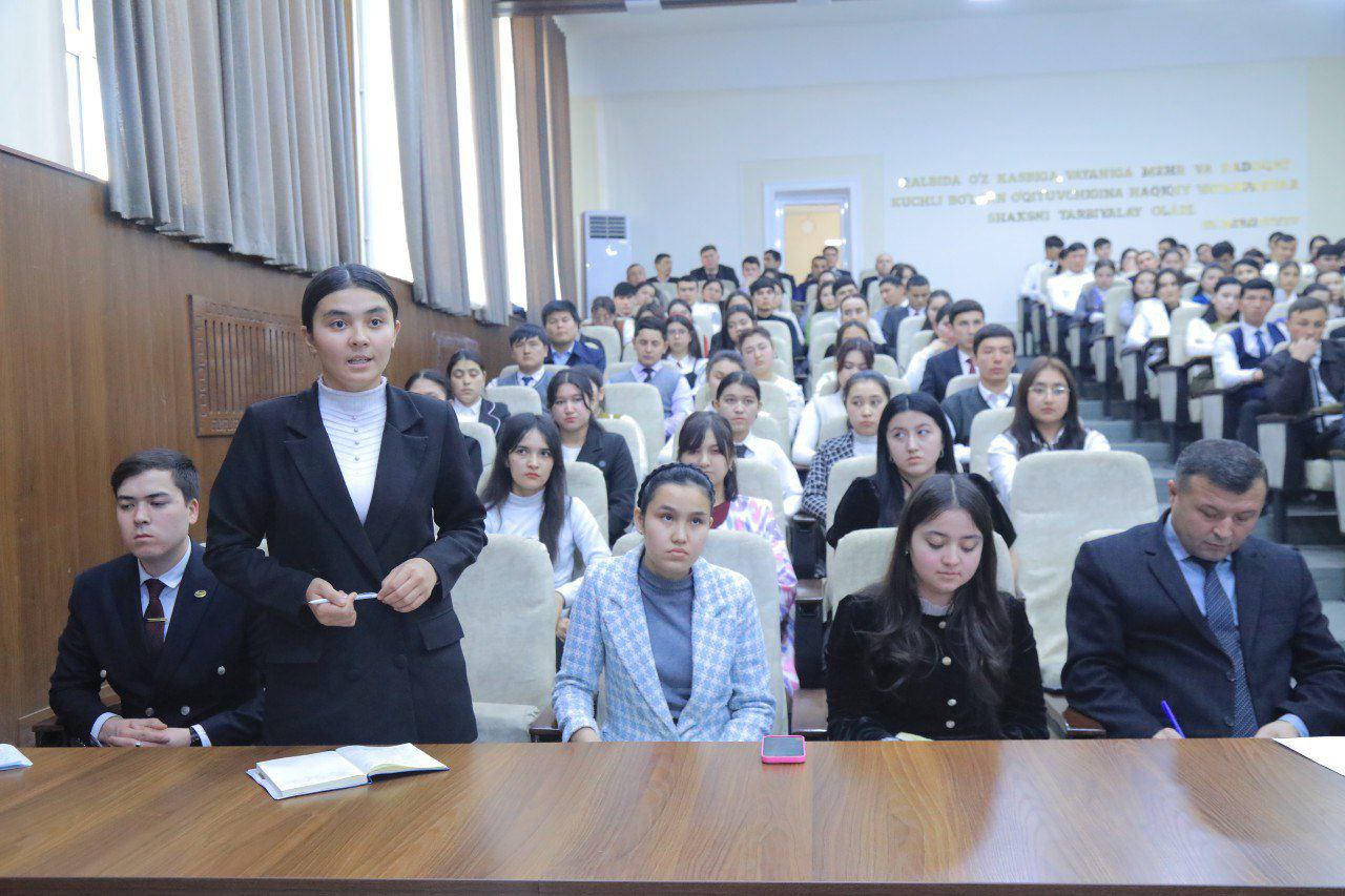 O'zbekiston respublikasi Prezidentining yoshlar bilan o‘tkazgan uchrashuvi yuzasidan seminar tashkil etildi