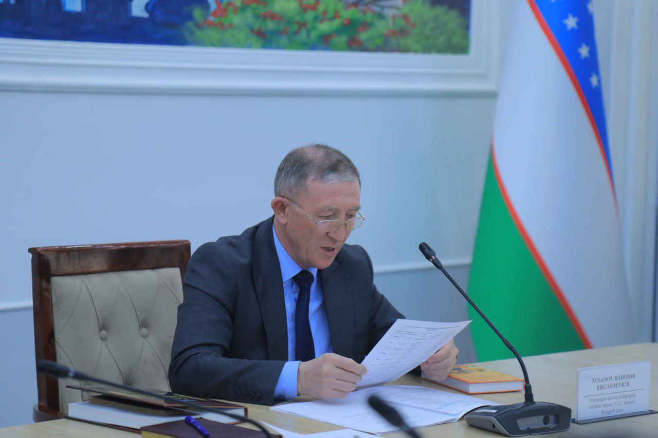 Namangan davlat pedagogika institutida oʻtkazilgan 7-sonli Kengash yigʻilishi doirasida kun tartibidagi quyidagi masalalar koʻrib chiqilib, kengash a'zolari bilan tahlil qilindi