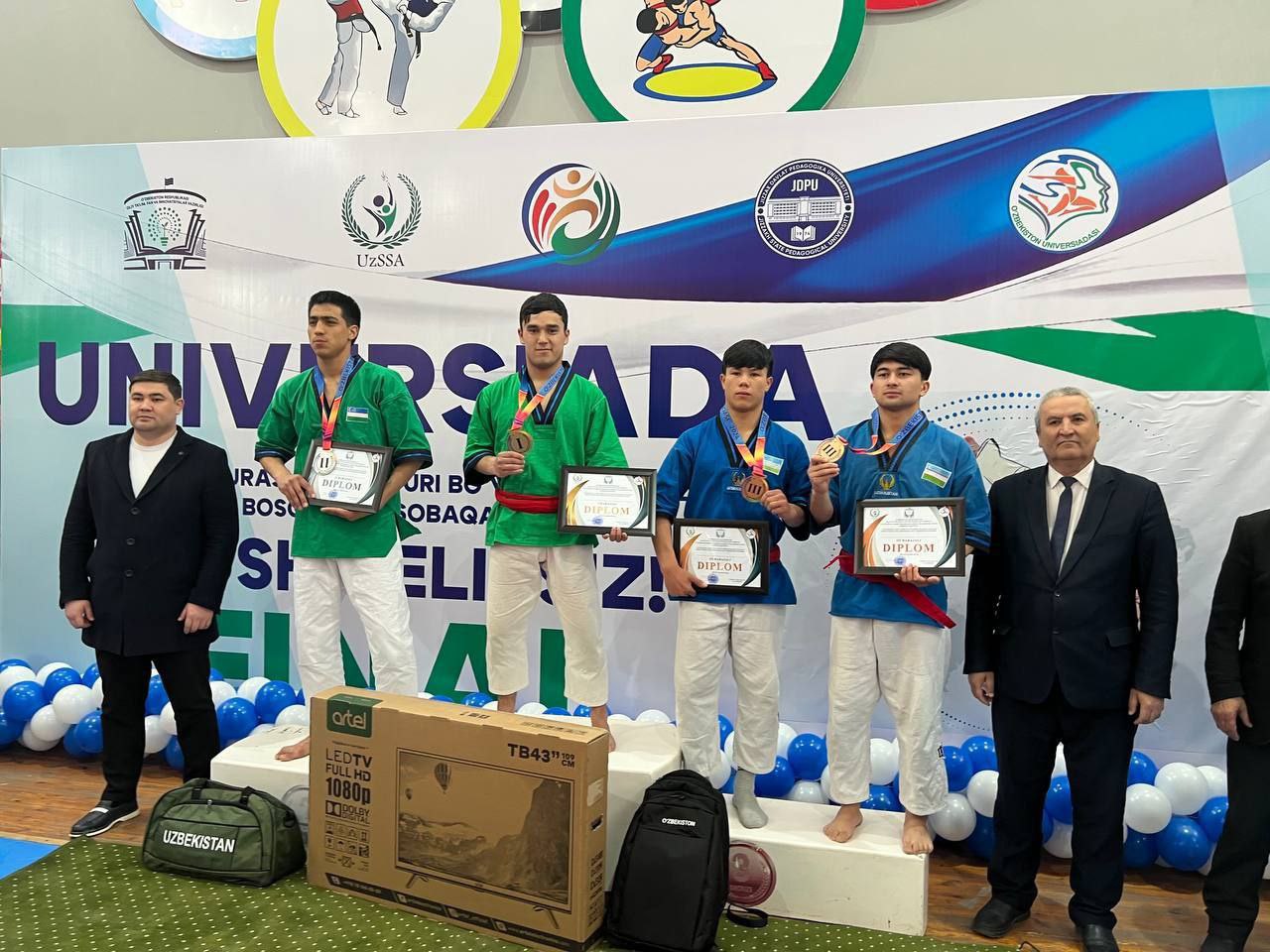 "Universiada" sport musobaqasining belbogʼli kurash turi boʼyicha final bosqichi yakunlandi.