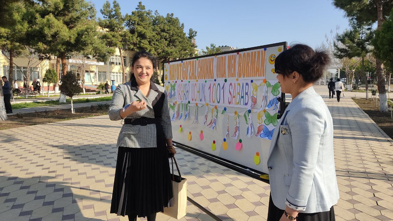"Yashash uchun 1001 sabab" mavzularida psixologik aksiya tashkil etildi.