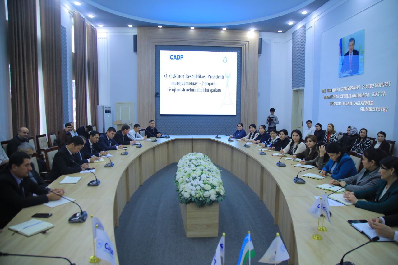 “O‘zbekiston Respublikasi Prezidenti murojaatnomasi – barqaror rivojlanish uchun muhim qadam”
