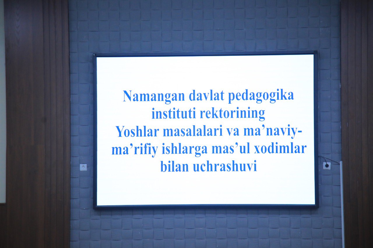 "Yoshlar masalalari va ma'naviy-ma'rifiy ishlarga mas'ul xodimlar bilan uchrashuv' tashkil etildi.