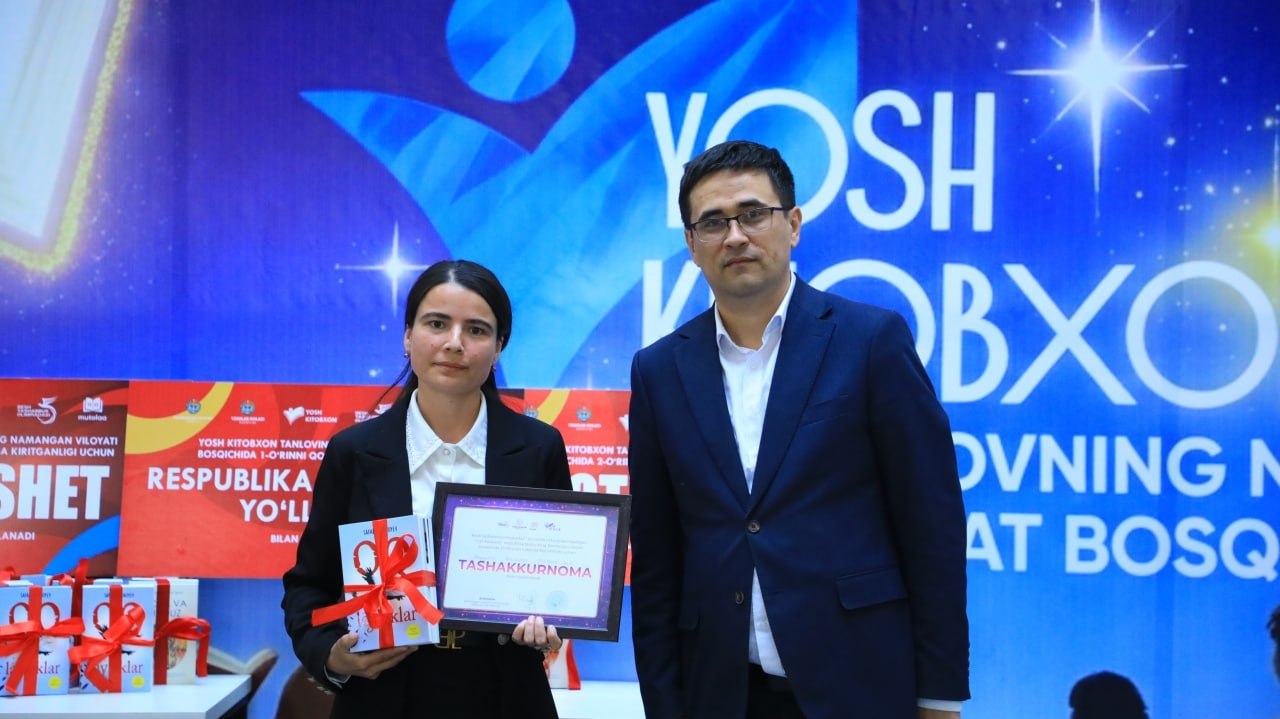 NamDPI talabasi “Yosh kitobxon” tanlovining viloyat bosqichida faxrli 3-o‘rinni egalladi.