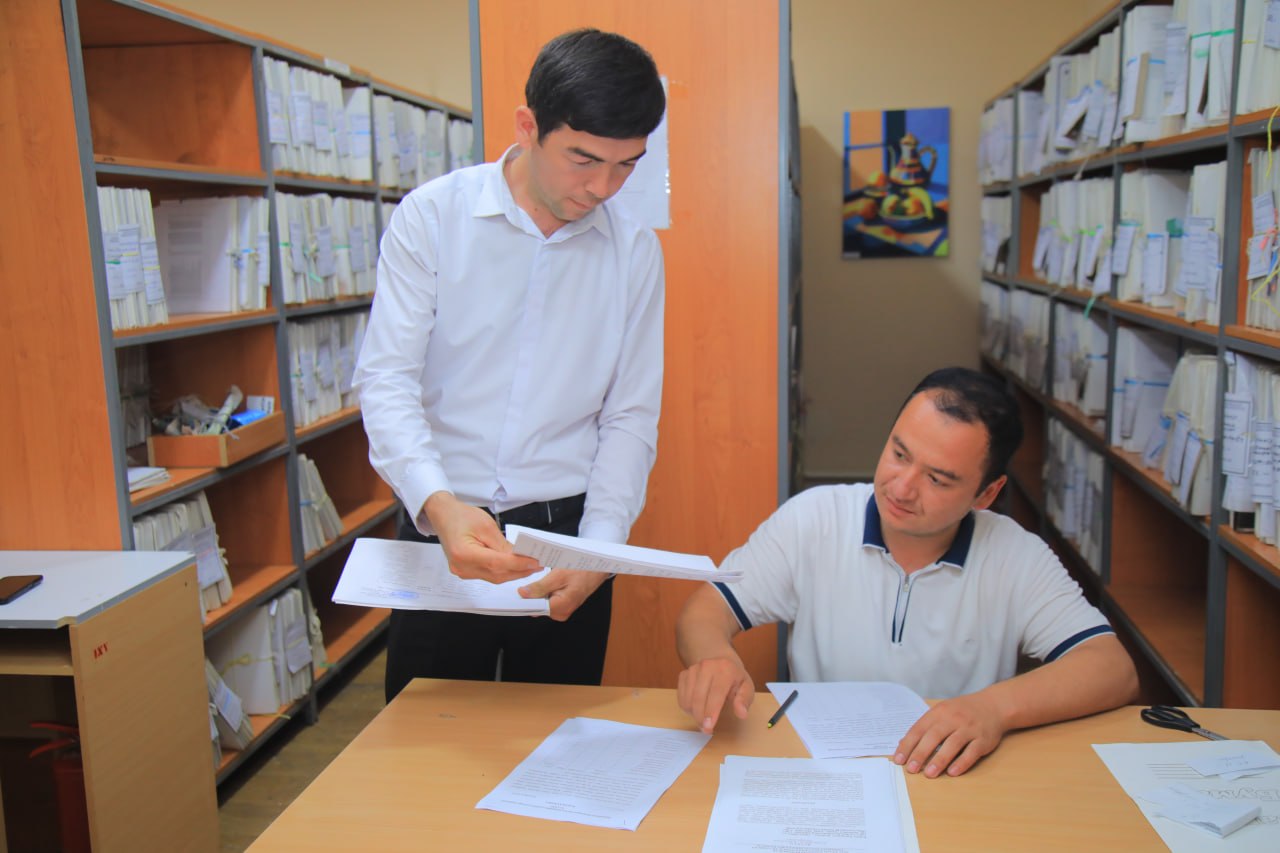 Institut idoraviy arxiviga hujjatlarni topshirish ishlari amalga oshirilmoqda