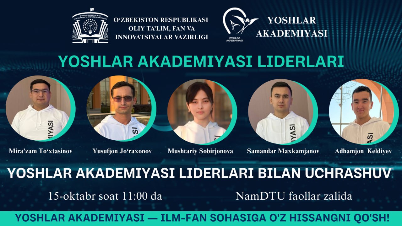 Yoshlar Akademiyasi bilan yangi imkoniyatlar sari!
