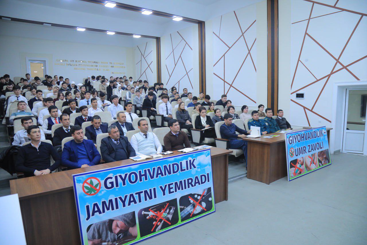 Giyohvandlikka qarshi kurash mavzusida maʼrifiy uchrashuv bo‘lib o‘tdi
