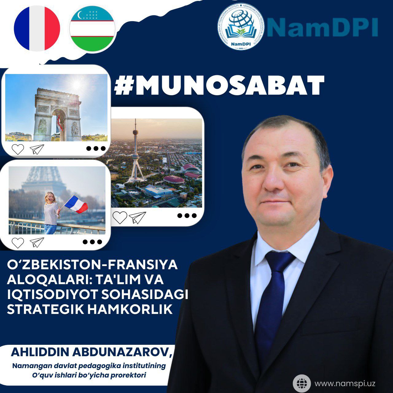 O‘zbekiston-Fransiya aloqalari: Ta’lim va iqtisodiyot sohasidagi strategik hamkorlik